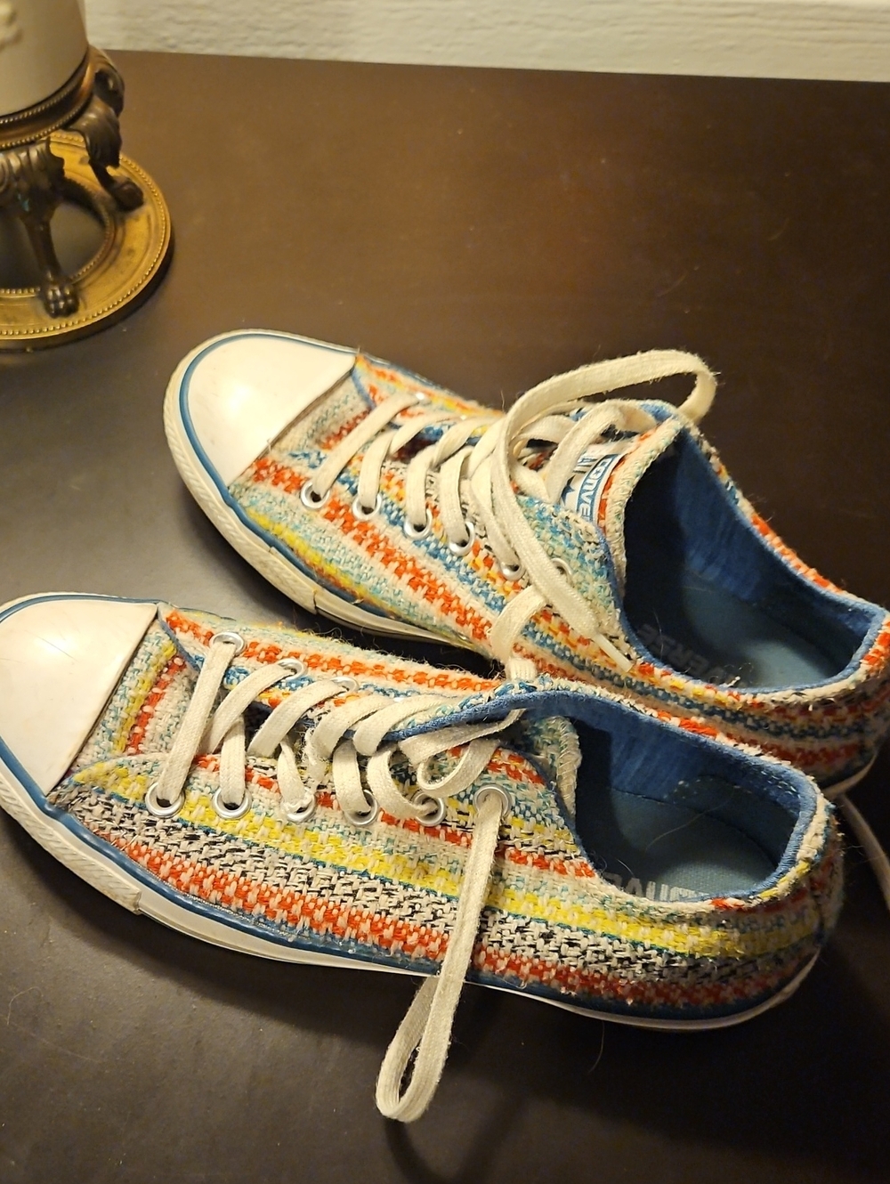 Multicolor Knit Low-Top Sneakers